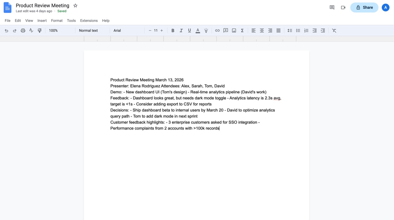 claw-gdocs mock interface